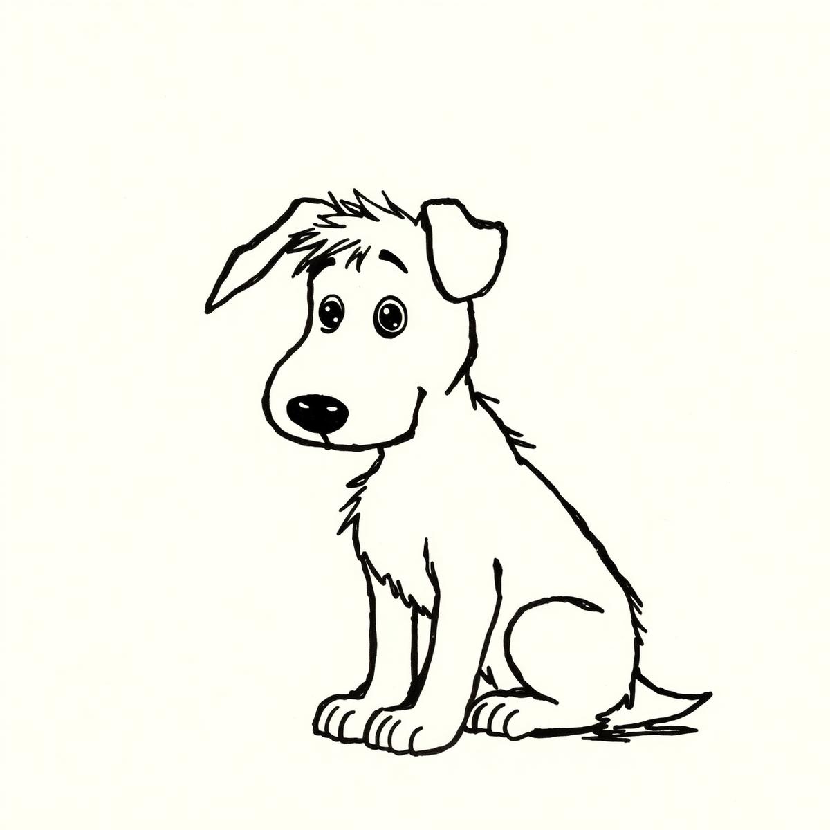 Stray dog, 1960s comic sketch